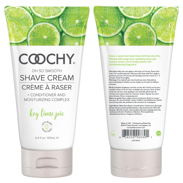 Coochy Shave Cream Key Lime Pie Bath & Body 3.4 Oz Intimates Adult Boutique