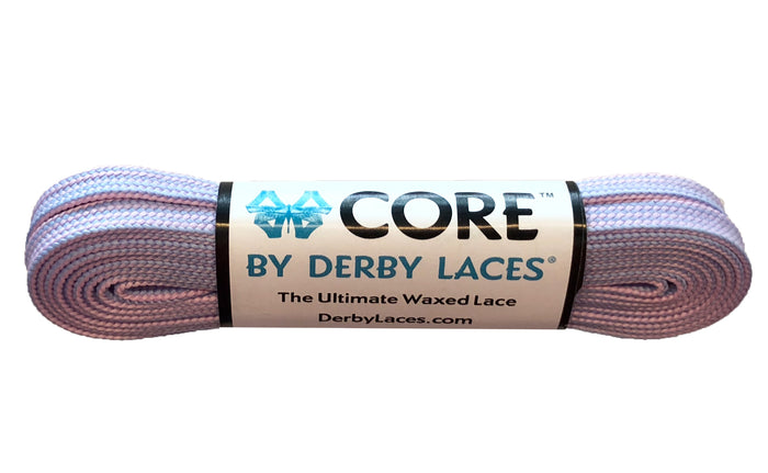 Core Derby Laces - Pink and Periwinkle Stripe