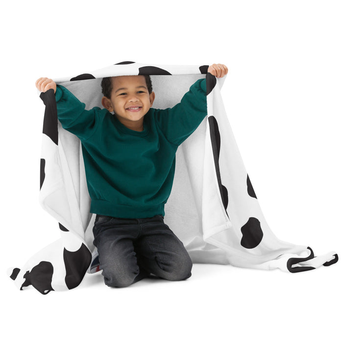 Cow Print Throw Blanket 50″ × 60″ (127 × 153 cm)