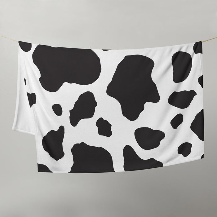 Cow Print Throw Blanket 50″ × 60″ (127 × 153 cm)