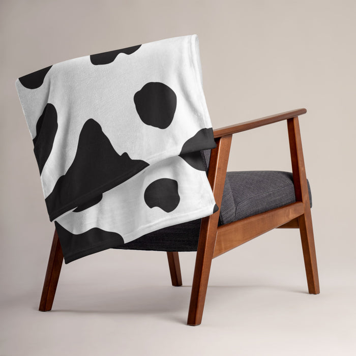 Cow Print Throw Blanket 50″ × 60″ (127 × 153 cm)