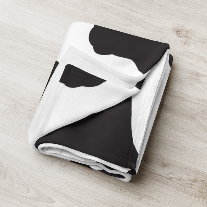 Cow Print Throw Blanket 50″ × 60″ (127 × 153 cm)