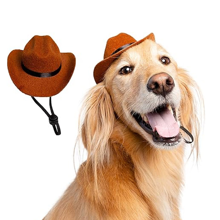 Dog wearing Cowboy Hat Costume