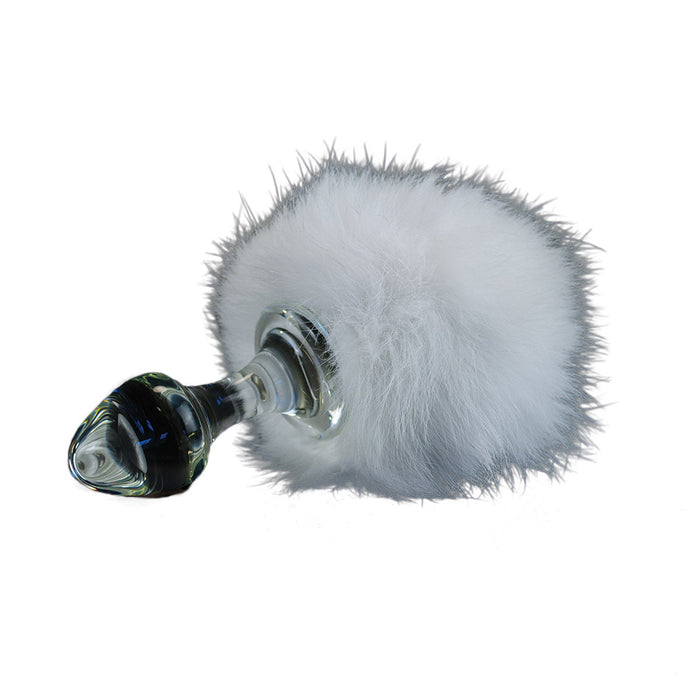 Crystal Delights Magnetic Bunny Tail - White | Anal Toys Intimates Adult Boutique