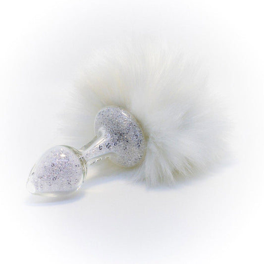 Crystal Delights Magnetic Sparkle Bunny Tail - White | Anal Toys Intimates Adult Boutique