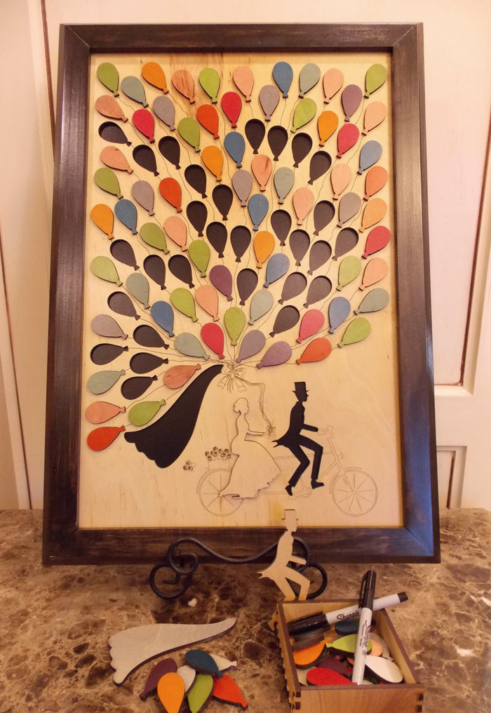 Bicycle For Two Wedding Guest Book