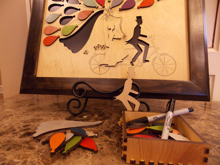 Bicycle For Two Wedding Guest Book