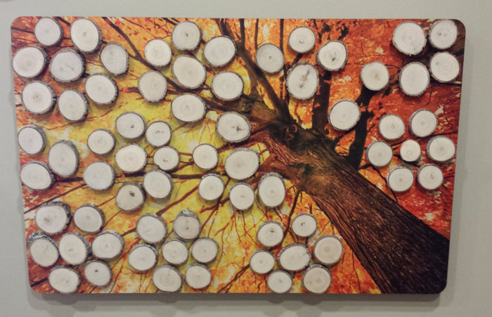 Fall Wood Slice Signing Tree Guest Book