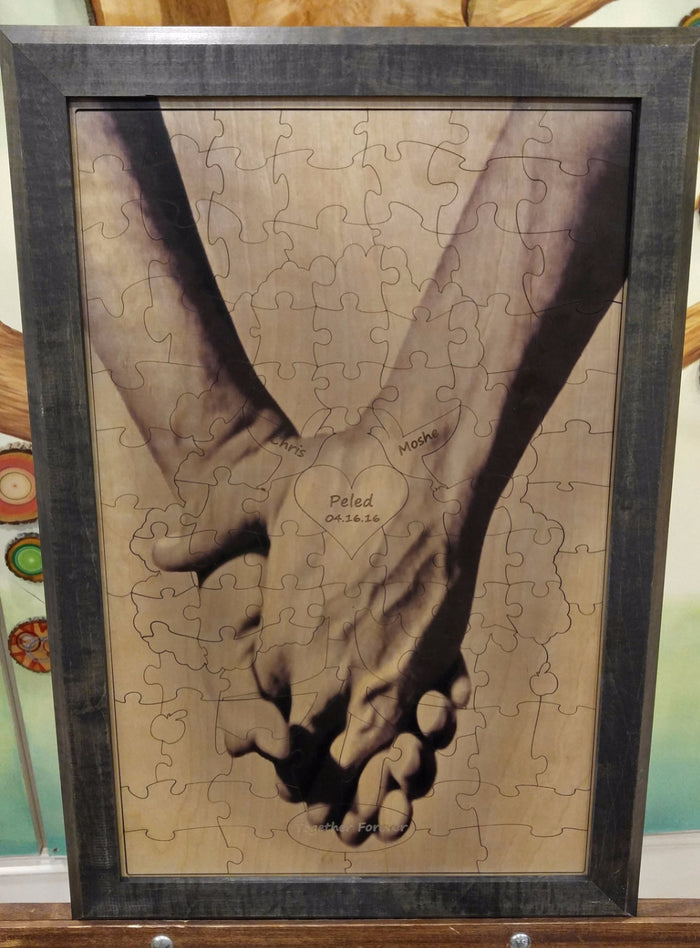 Male Hand in Hand Forever Tree