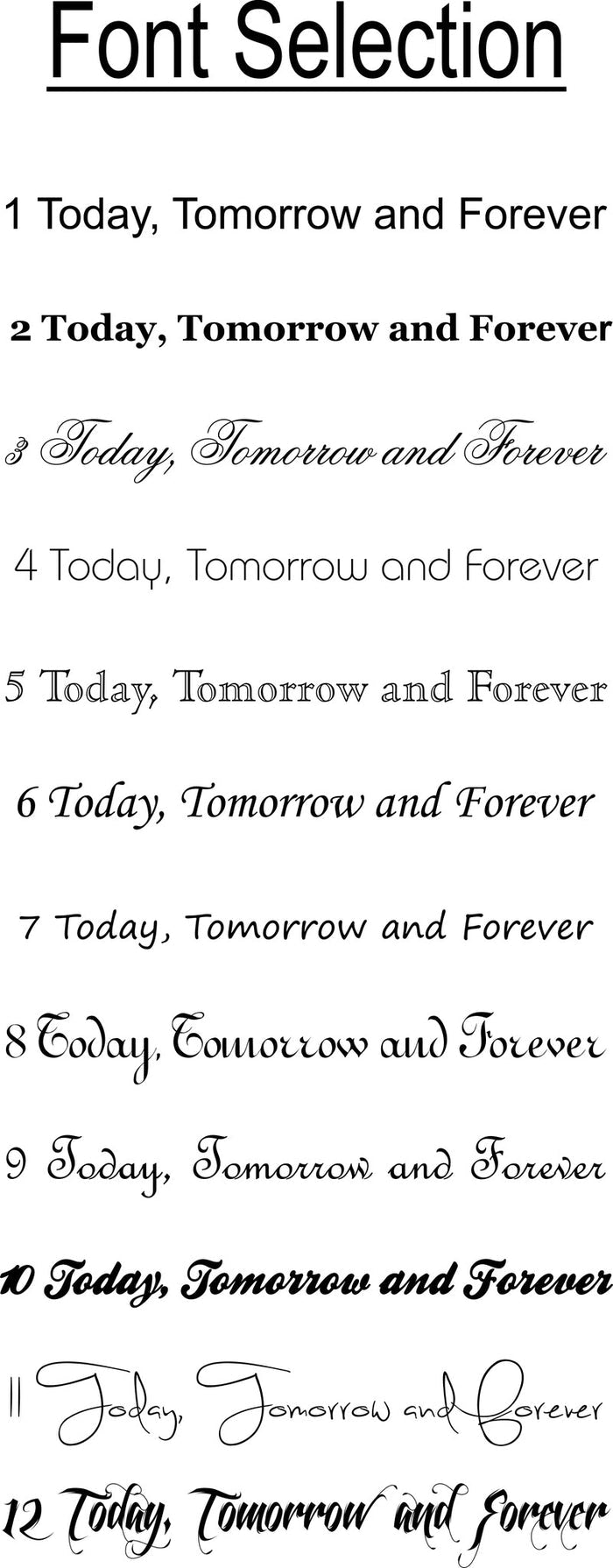 Font Selection