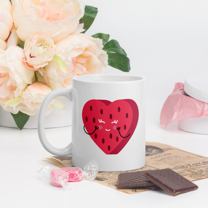 Cute Blushing Watermelon Heart Mug - Bloom Seventy Seven