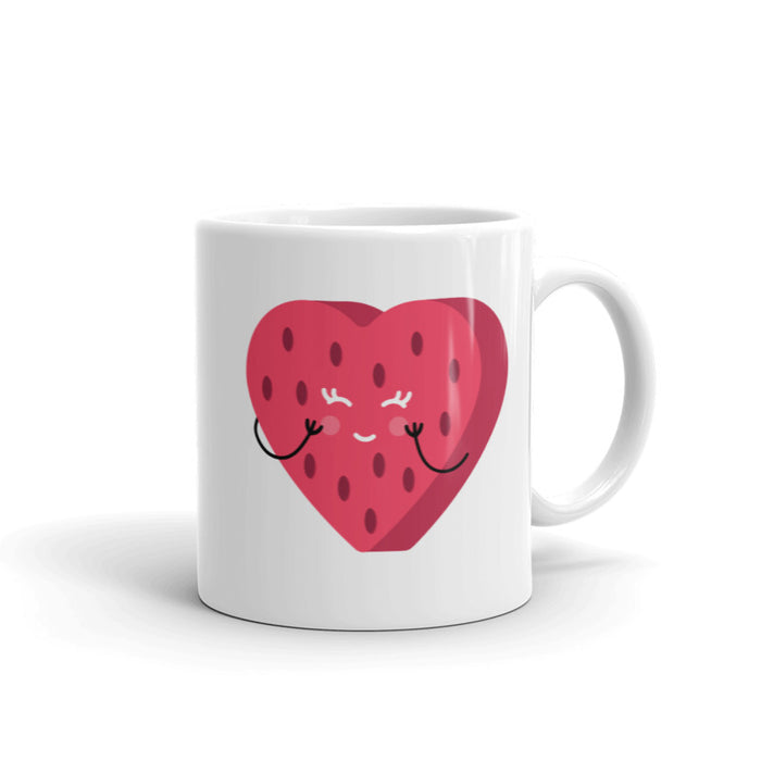 Cute Blushing Watermelon Heart Mug - Bloom Seventy Seven