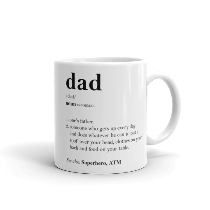 Dad Definition White Glossy Mug