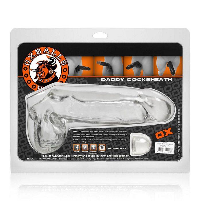 Daddy Cocksheath W-balls Oxballs Clear Intimates Adult Boutique