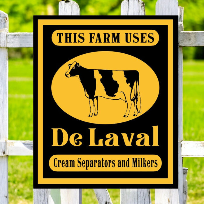 Rustic De Laval sign