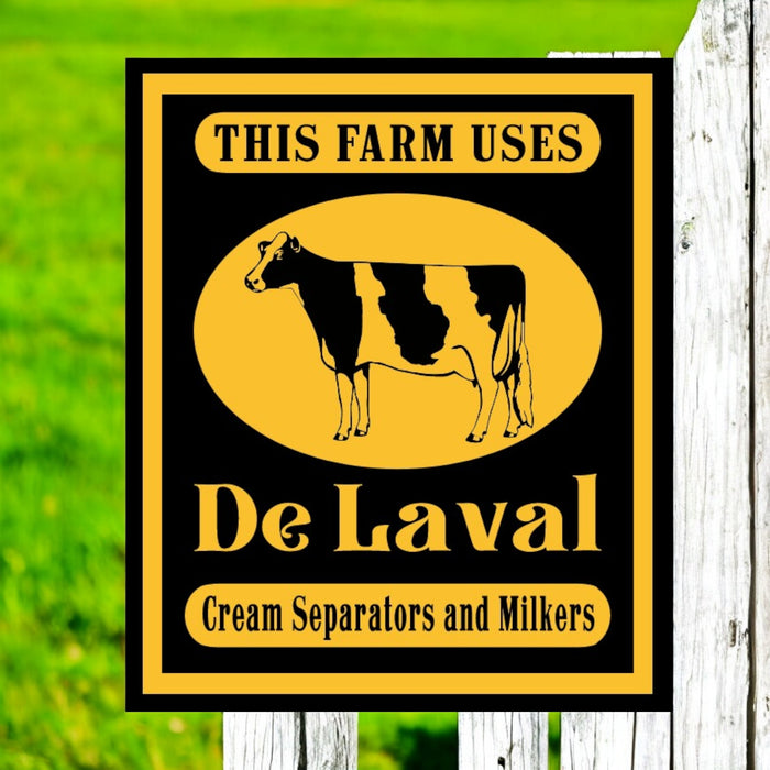 Rustic De Laval sign