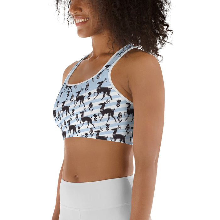Deer Print Sports Bra - Bloom Seventy Seven