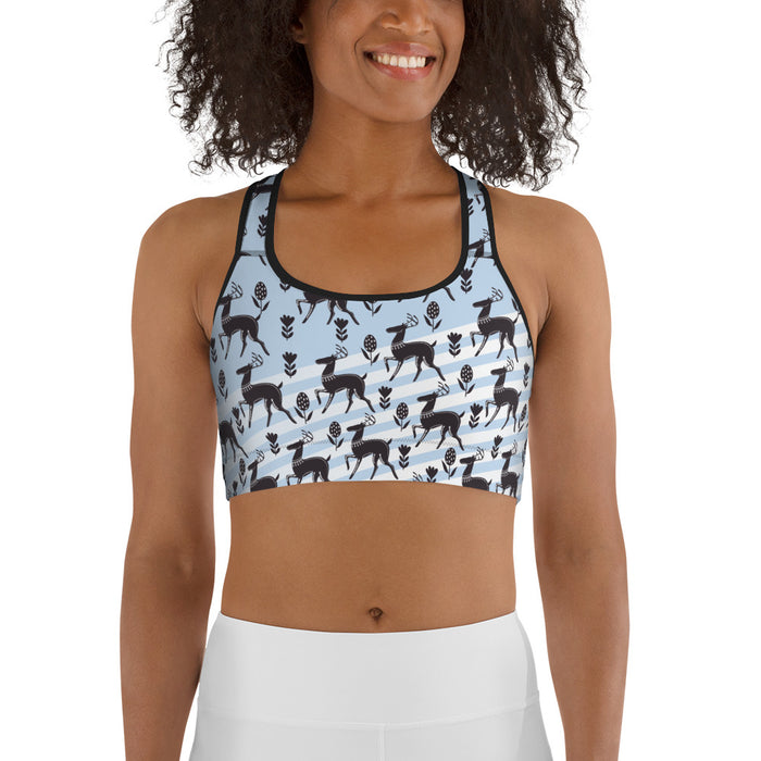 Deer Print Sports Bra - Bloom Seventy Seven