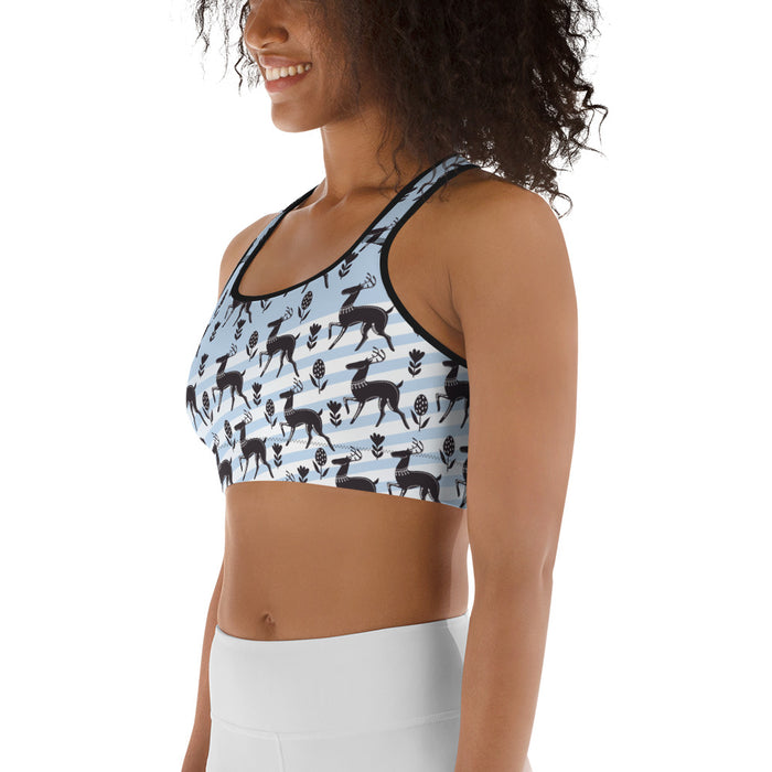 Deer Print Sports Bra - Bloom Seventy Seven