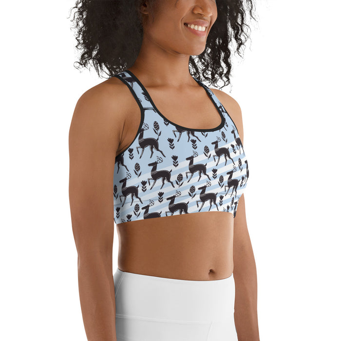 Deer Print Sports Bra - Bloom Seventy Seven