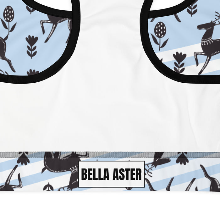Deer Print Sports Bra - Bloom Seventy Seven