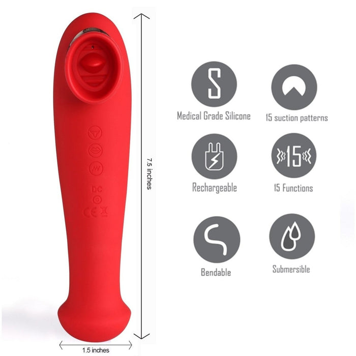Destiny Red Sucking Clitoral Stimulator | Sextoys for Women Intimates Adult Boutique