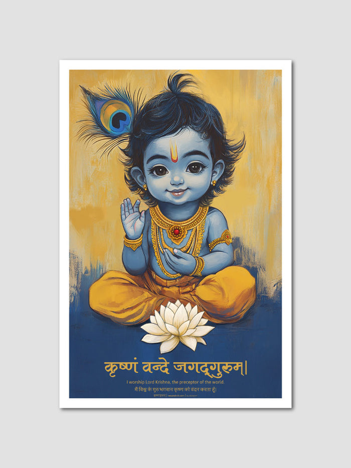 Devotional & Bhakti Sanskrit Quotes: 4 Posters Combo