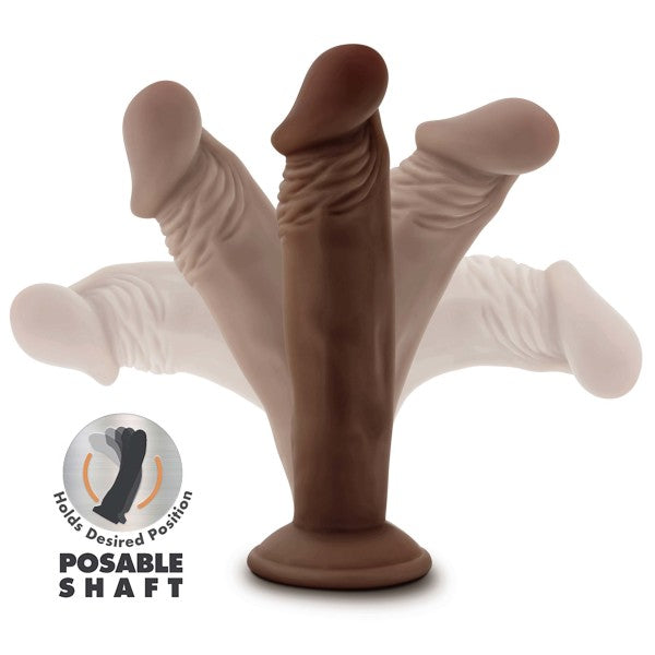 Dr Skin Plus 6in Poseable Dildo Chocolate Intimates Adult Boutique