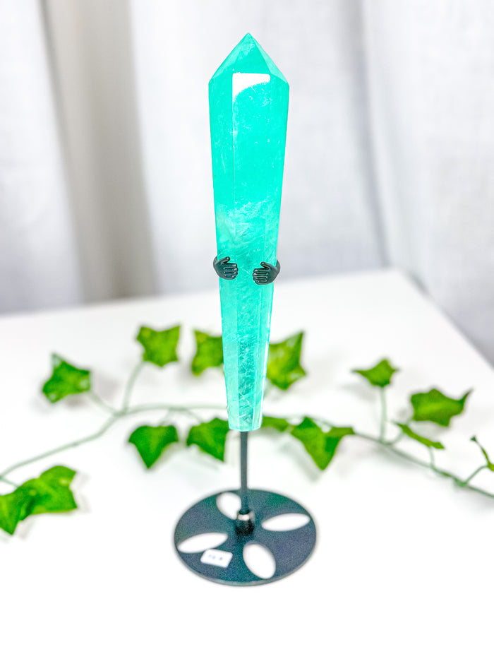 Emerald Fluorite Wand on Stand (98A)