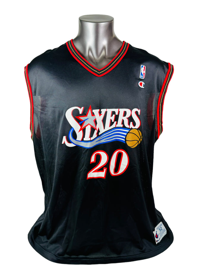 ERIC SNOW PHILADELPHIA SIXERS VINTAGE 2000'S CHAMPION JERSEY ADULT 52