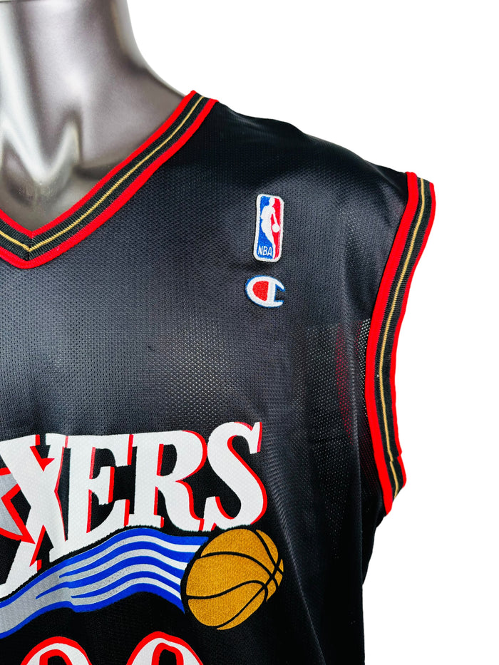 ERIC SNOW PHILADELPHIA SIXERS VINTAGE 2000'S CHAMPION JERSEY ADULT 52