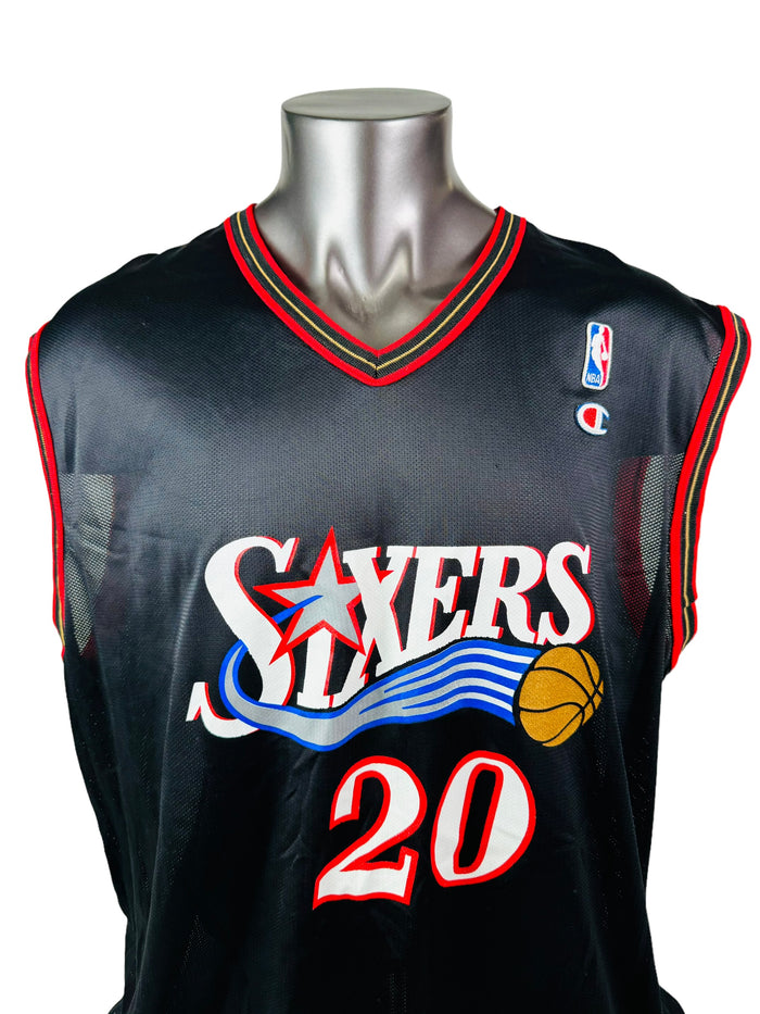 ERIC SNOW PHILADELPHIA SIXERS VINTAGE 2000'S CHAMPION JERSEY ADULT 52
