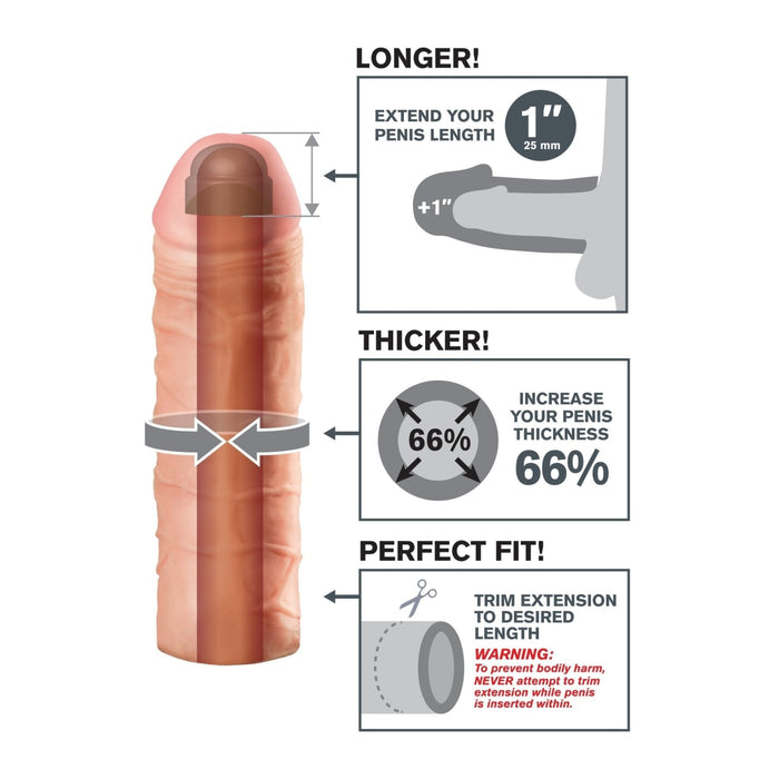 Fantasy X-tensions 1-inch Penis Extension - Sextoys for Men Intimates Adult Boutique