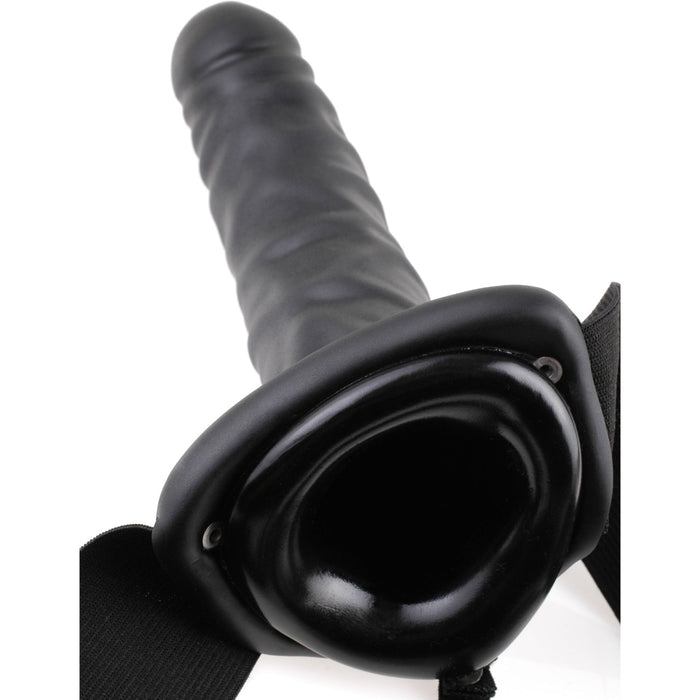 Fetish Fantasy 8in Hollow Strap On Black Intimates Adult Boutique