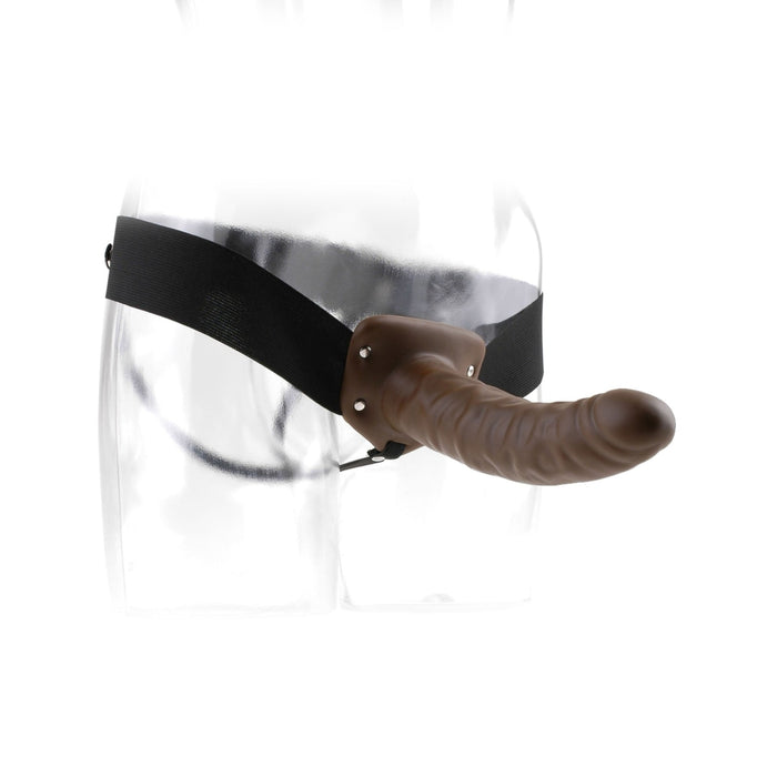 Fetish Fantasy 8 inch Hollow Strap On: Sextoys for Men - Brown Intimates Adult Boutique