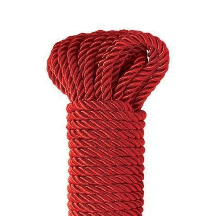 Deluxe Silk Rope in Red for Fetish Play Intimates Adult Boutique