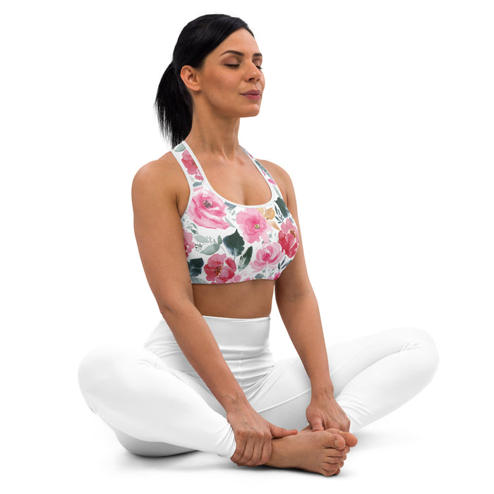 Floral Print Sports bra - Bloom Seventy Seven