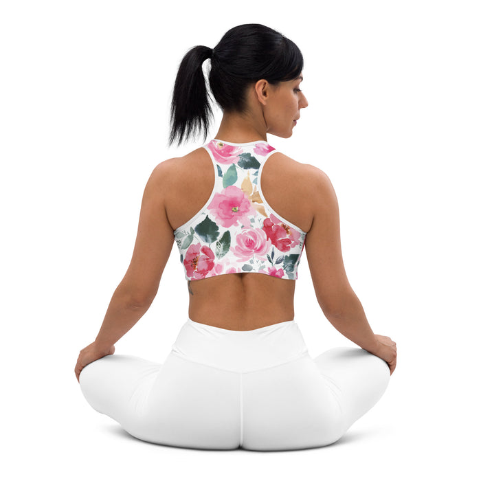 Floral Print Sports bra - Bloom Seventy Seven
