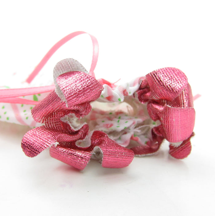 Pink straps on Rose Petal Place doll nightgown