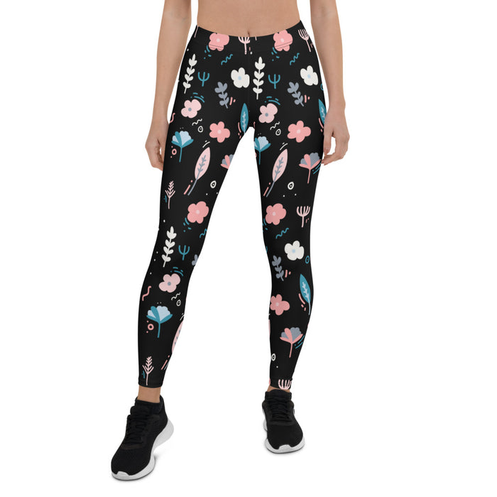 Flower Floral Print Leggings - Bloom Seventy Seven