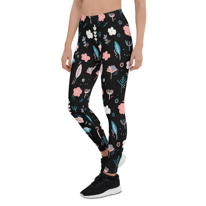 Flower Floral Print Leggings - Bloom Seventy Seven