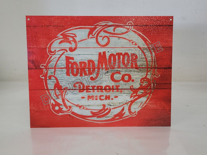 ford sign ford motor co detroit michigan rustic garage decor