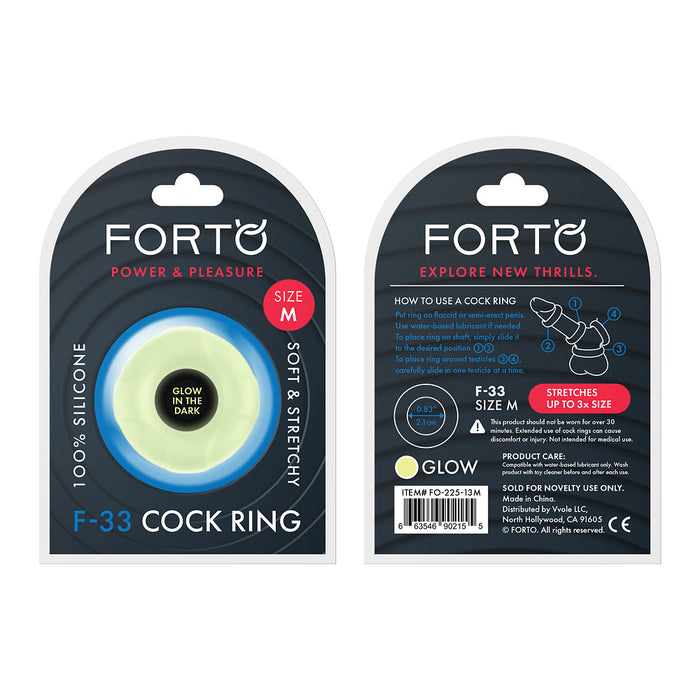 FORTO F-33 C-Ring 21mm Glow Medium Intimates Adult Boutique
