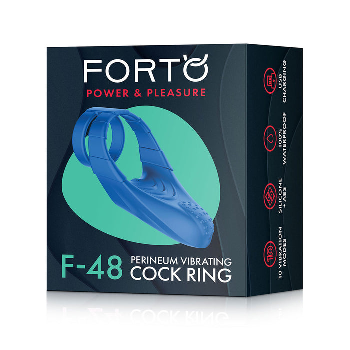 FORTO F-48 Vibrating Perineum Double C-Ring - Blue Intimates Adult Boutique