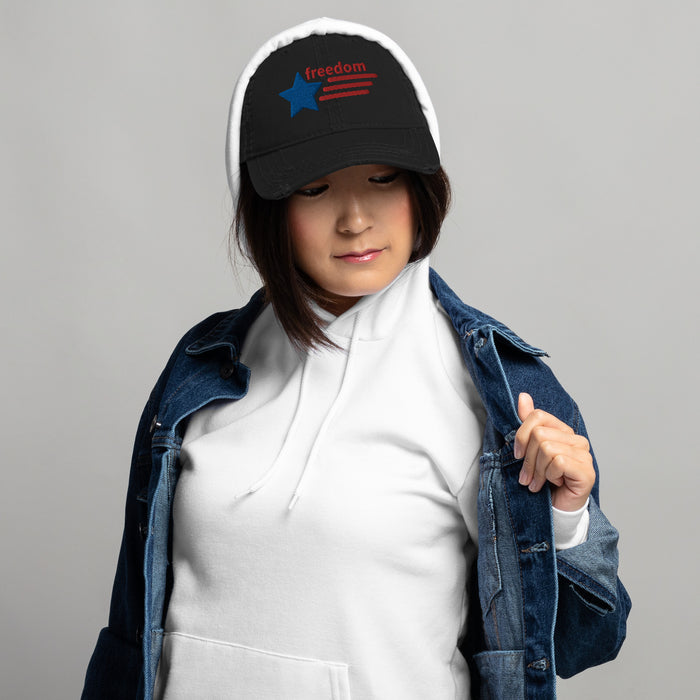 Freedom America Distressed Dad Hat