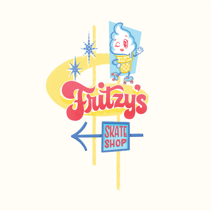 Fritzy's Freeze Hooded Sweatshirt - Vanilla