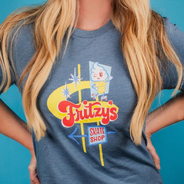 Fritzy's Freeze Short Sleeve Tee - Denim Blue