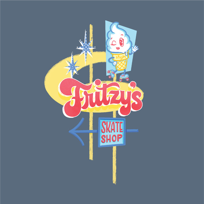 Fritzy's Freeze Short Sleeve Tee - Denim Blue