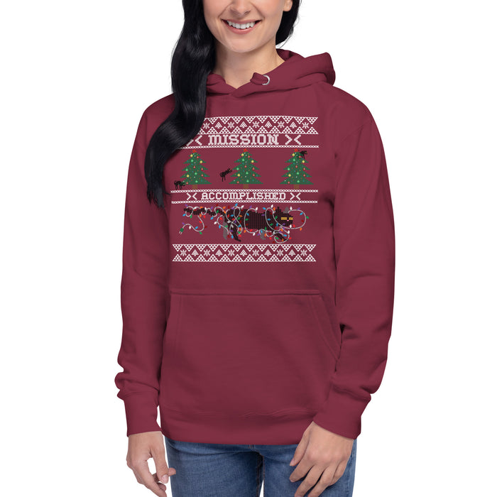 Funny Mission Accomplished Ugly  Christmas Hoodie
