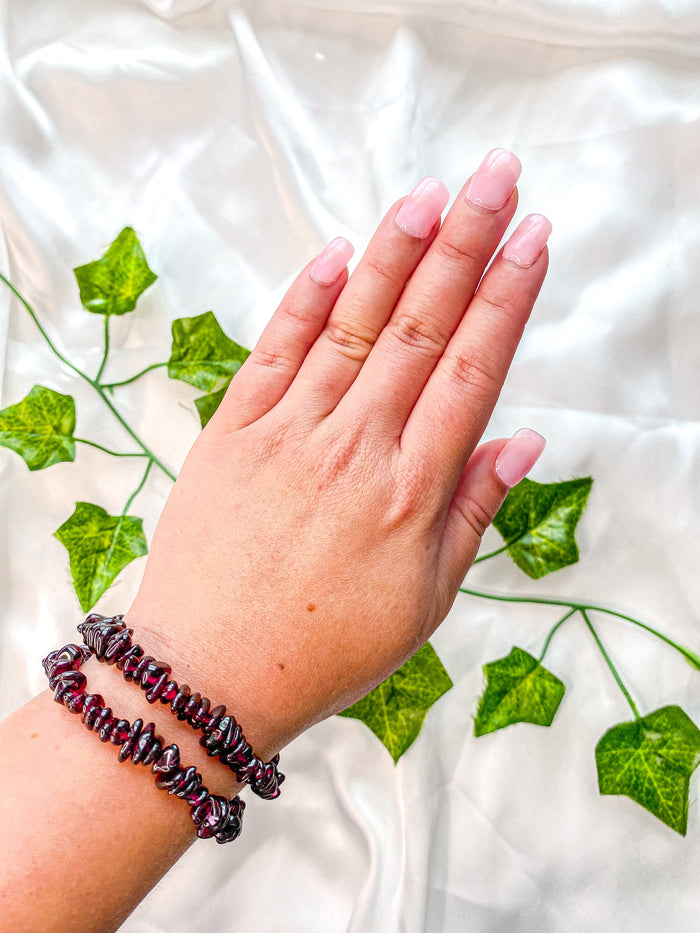 Garnet Chip Bracelet